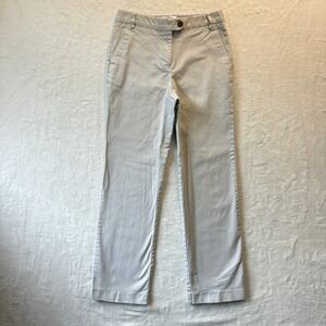 Vtg Talbots‎ Pants Women Sz 4 Beige Cotton Blend Stretch Chino Career Casual